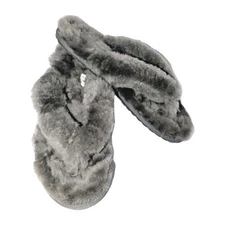EMU Australia Sheepskin Shearling Slippers Gray US Sz 9 NEW $59 HTF Pitta EU 40