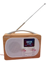 Pure Evoke H4 Portable FM/DAB Digital Radio - Alarm, Snooze, Bluetooth - OAK