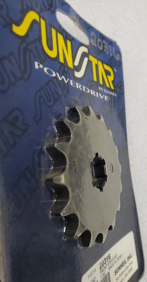 20316 SUNSTAR PIÑÓN DELANTERO ACERO 428 PASO 16 DIENTES SUZUKI YAMAHA RM80,85 YZ80 Foto 2 de 4