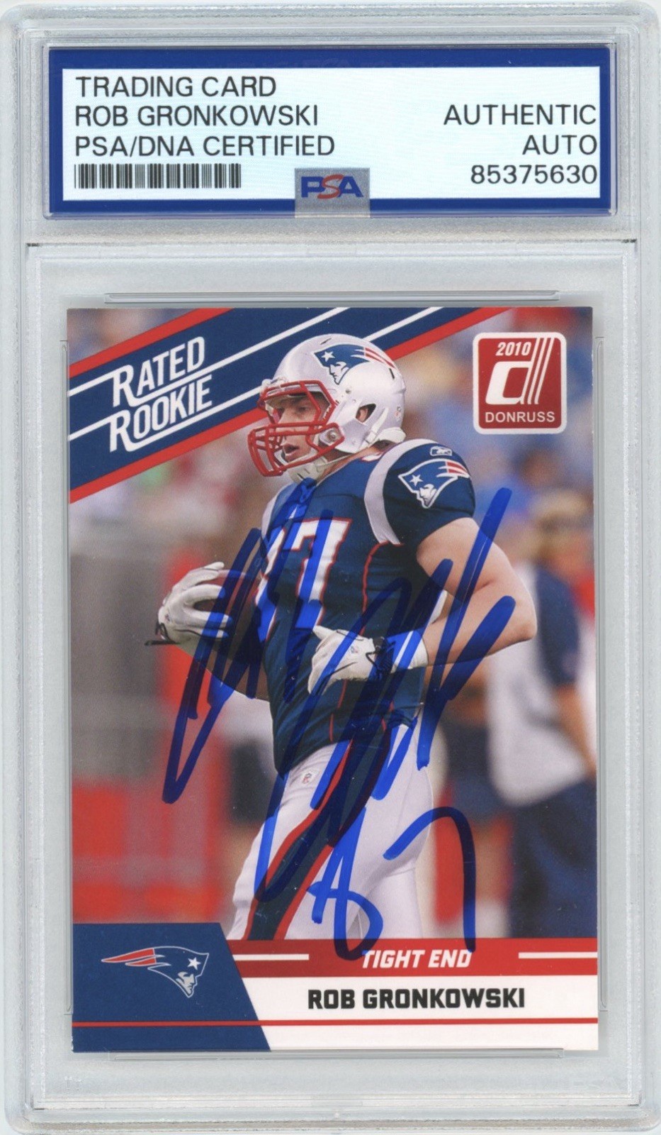 Rob Gronkowski Donruss Rated Rookies #84 Autograph