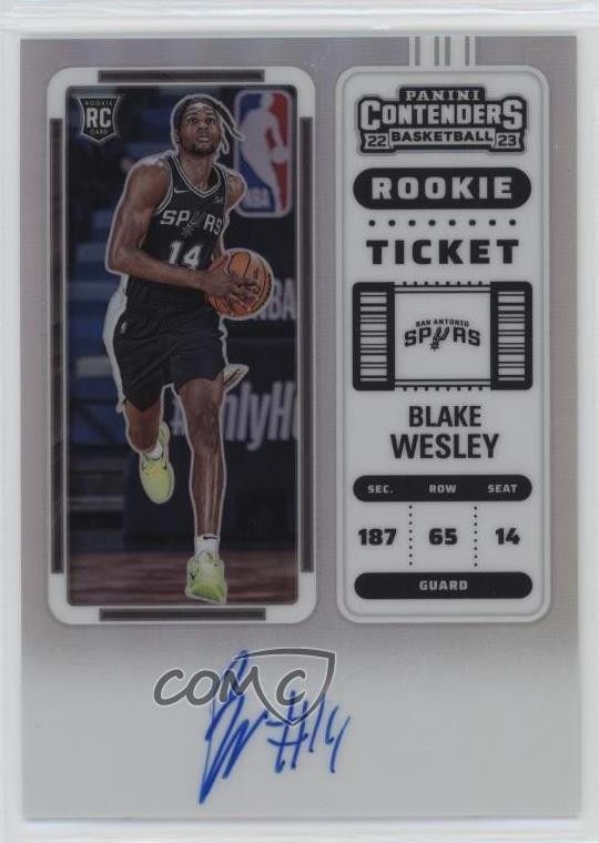 2022 Panini Contenders Ticket Premium Edition Blake Wesley #133 Rookie Auto RC