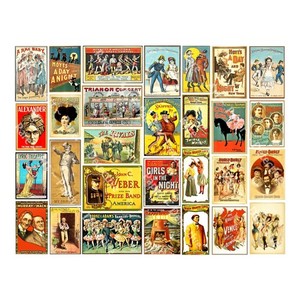 Dollhouse Miniatures Theater Show Posters, 1 STICKER SHEET