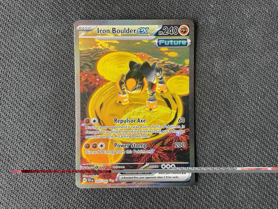 Iron Boulder ex 207/162 SV05 Temporal Forces Ultra Rare Pokemon Card LP - Image 2 of 4