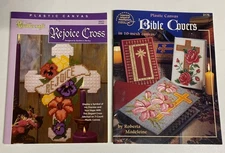 Plastic Canvas Bible Covers by Roberta Madeleine & Rejoice Cross by K. Hurley