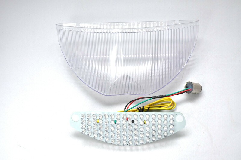 Feu arrière BIHR LED clignotants intégrés pour BMW R1200GS avec lentille transparente晶莹