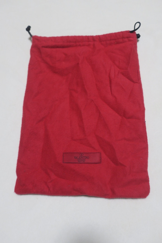 VALENTINO GARAVANI TRAVEL Dust Cover Bag 13.5x 8” Red Flannel Drawstring Italy