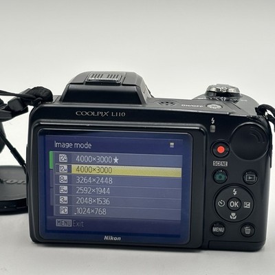 Nikon COOLPIX L110 Digital Camera Black 15x Wide Angle Optical
