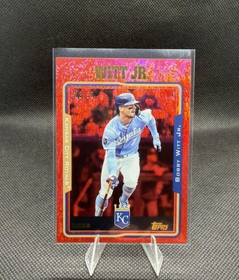 Topps 2025 Archives Red Hot Foilboard Bobby Witt Jr. Royals /50 #260