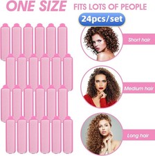 24pcs Soft Sponge Hair Curlers Foam Hairdressing Kits Styling Wave Rollers Tool