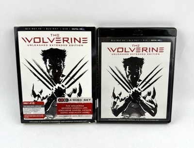 The Wolverine Unleashed Extended (3D/Blu-ray/DVD 4 Disc Set) w/Slipcover