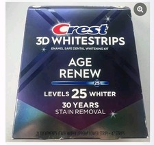 CREST 3D WHITESTRIPS AGE RENEW LEVELS 25, NEW SEALED, LAST 1