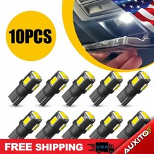 10X Auxito LED T10/194/W5W Headlight Bulb 6500K Plug and Super Play Cool Bright