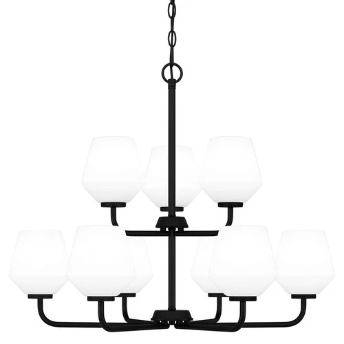 Quoizel NIE5028 Nielson 9 Light 29"W Chandelier - Black - Picture 1 of 7