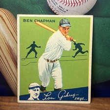 1934 Goudey World-Wide Gum V354 #51 Ben Chapman  Ex Or Better High End Set Break