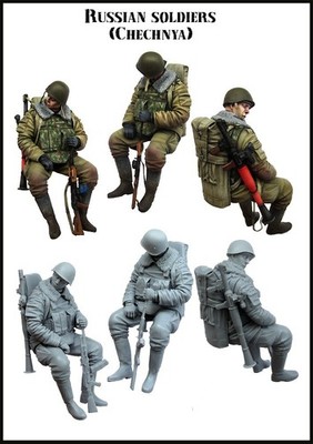 EVOLUTION MINIATURES 1:35 SET EM-35126 MODERN RUSSIAN SOLDIER, CHECHNYA