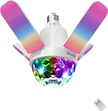 Disco Ball Light Bulb with Bluetooth Speaker,25W RGBW Electric Multicolor Changi