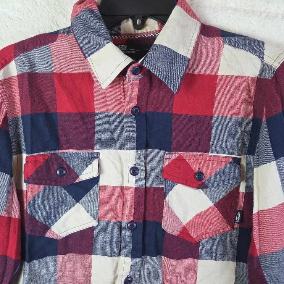 Camisa de franela Vans Off The Wall The Original para hombre talla SM 100 % algodón Foto 2 de 4