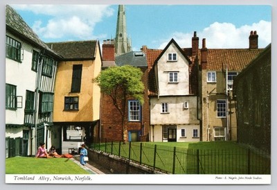 Tombland Alley Norwich Norfolk England John Hinde Postcard