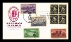 US COVER ABRAHAM LINCOLN PROMINENT AMERICANS FDC COMBO HOUSE OF FARNAM