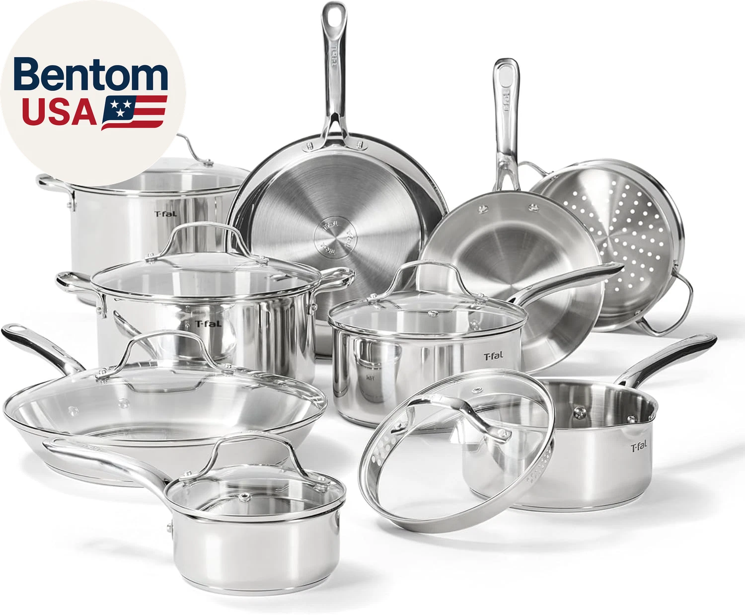 Gourmet 15-Piece Stainless Steel Cookware Set, Pots and Pans Cooking Set, Dishwa
Opens in a new wind
