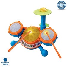 Kids Learning Drum Set with Light-Up Pads  9 Melodies