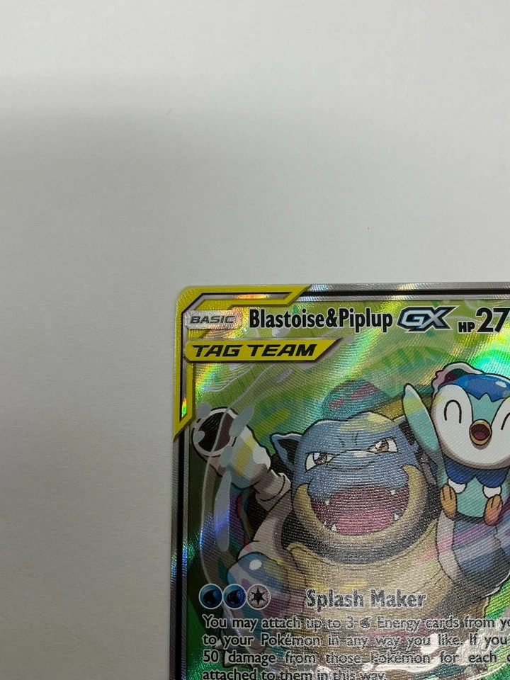 Blastoise & Piplup GX (Alternate Full Art) 215/236 Sm-Cosmic Eclipse Holo - Image 2 of 4