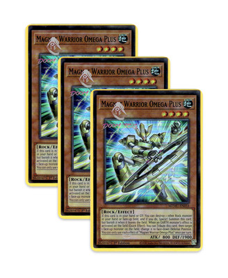 Yugioh! Magnet Warrior Omega Plus MZMU-EN054 (SR) 1st Ed 3x