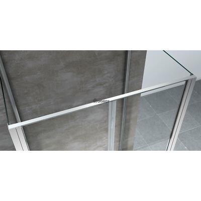 Porta Doccia A Battente Saloon - Vetro 6mm Anti-Calcare, Cromo, Altezza 190cm, Senza Cerniere