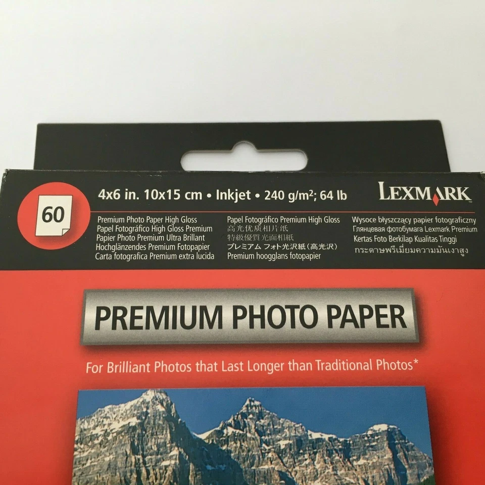 LEXMARK PREMIUM PHOTO PAPER 60 Sheets 4X6 IN. 10X15cm.240 g/m 64lb - Image 2 of 4