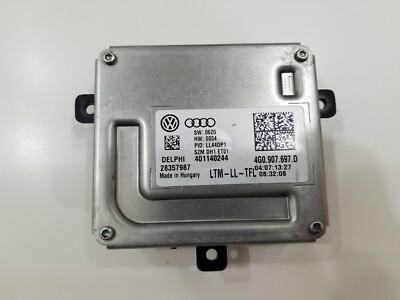 AUDI A4 A5 A6 Q5 HEADLIGHT DAYTIME RUNNING LAMP CONTROL MODULE, 4G0907697D, OEM
