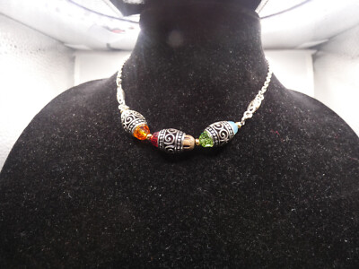 BRIGHTON Ayu Rainbow Multi Colors Crystal Retired NECKLACE - Stunning 