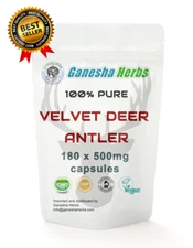 VELVET DEER ANTLER  EXTRACT 180 CAPSULES 🦌  WORLD'S BEST 50:1 POTENCY!