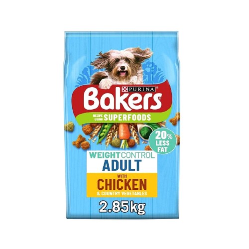 BAKERS WEIGHT CONTROL ADULT CHICKEN 1.1kg 2.85kg 12.5kg Dog Food bp