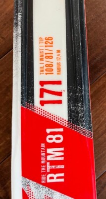 Used Men's Volkl RTM 81 Skis System,171cm,with Marker/Volkl iPT WR