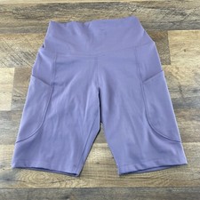 Nike One High Waisted 8" Sz Medium Womens Purple Biker Shorts with Pockets