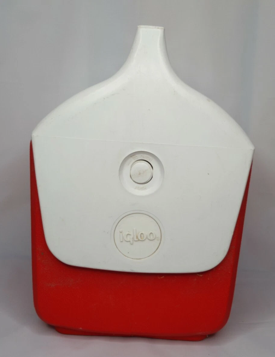 Vintage Little Playmate By Igloo Cooler, Push Button Style, Red made in USA