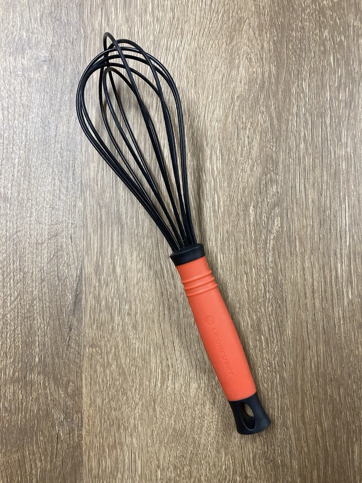 Silicone Balloon Whisk LE CREUSET Revolution Red & Black Kitchen Tool NWT