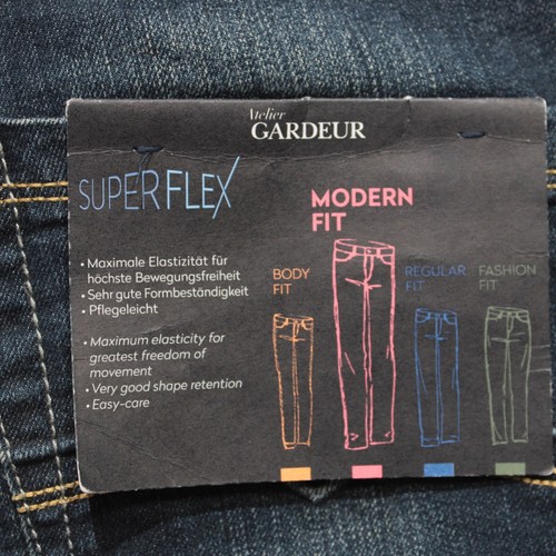 Atelier Gardeur NWT Modern Fit Batu 5 Pocket Jeans Size 30 US Blue Cotton Blend - Picture 14 of 19