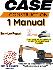 CASE CX180 CRAWLER EXCAVATOR SERVICE REPAIR SHOP MANUAL PDF USB