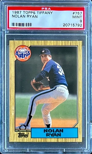 1987 TOPPS TIFFANY #757 NOLAN RYAN HOF PSA 9 MINT ASTROS