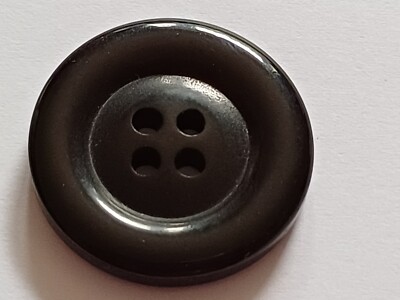 23 mm 36 L x 6 schwarze 4 Loch Rollkante poliert HQ COAT Knöpfe + ein kostenloses Geschenk!
