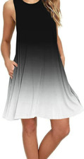 Women Summer Casual Swing T Shirt Dress- M