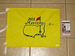 Guan Tianlang signed 2013 Masters Tournament PGA Tour Pin Golf Flag JSA 14 yr 