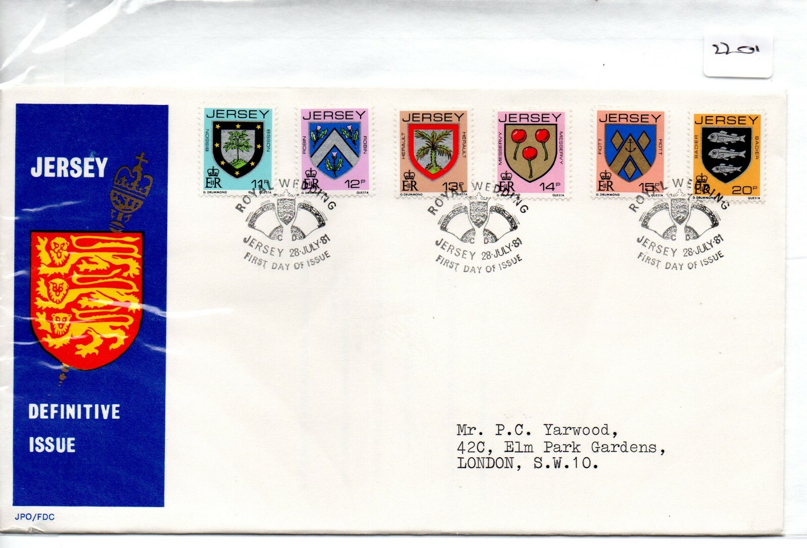 JERSEY FIRST DAY COVER FDC (2701) 1981 Definitive Issue eBay