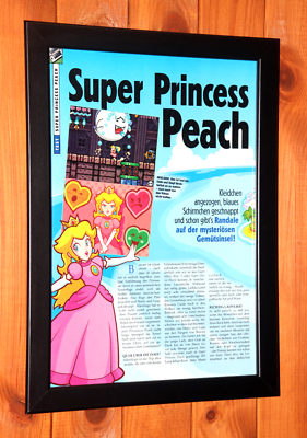 Super Princess Peach Nintendo DS promo rare Small Poster / Ad Page
