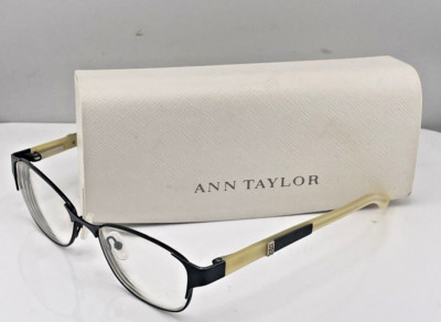 Petite ANN TAYLOR Eyeglasses ATP202 C02 Black and Tan - FRAMES ONLY - 49-16-125