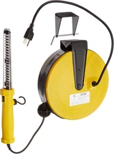 SL-864 60 LED Work Light on Metal Reel with 50 Foot Cord, Yellow, Large
