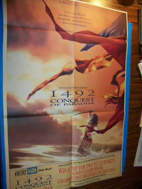 1492 Movie Poster Newspaper Insert from  USA Today   A Film by Ridley Scott 