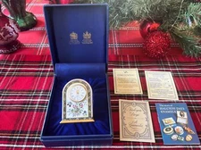 Halcyon Days Enamel Clock