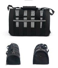 Perfect Black Pet Carrier Travel Breathable Mesh Cat Dog Foldable Transport Case